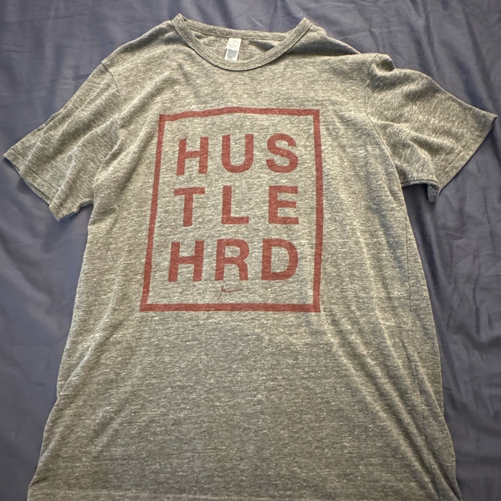 GaryVee Gary Vaynerchuk Hustle Hard Alternative Gray Short Sleeve Tees